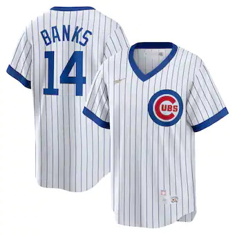 mens nike ernie banks white chicago cubs home cooperstown c